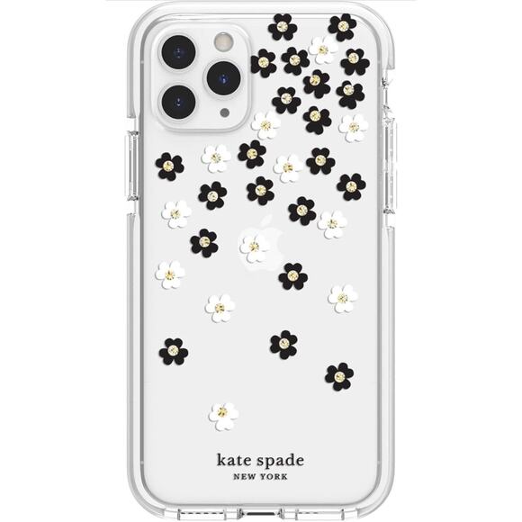 Kate Spade Scattered Flowers Gold Gems For iPhone 11 Pro / Xs Hard Shell Case - Picture 1 of 5